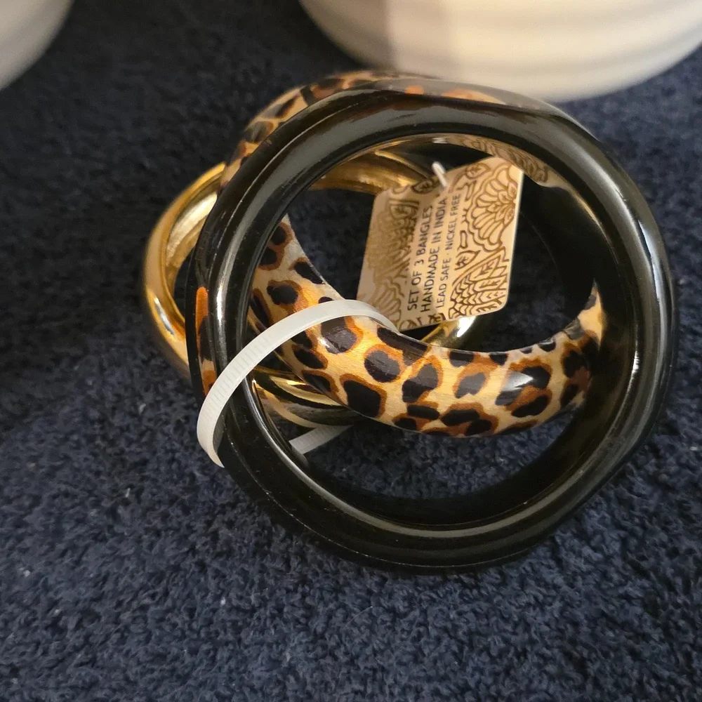 Haute Hippie Gold and Brown Patterned Vase